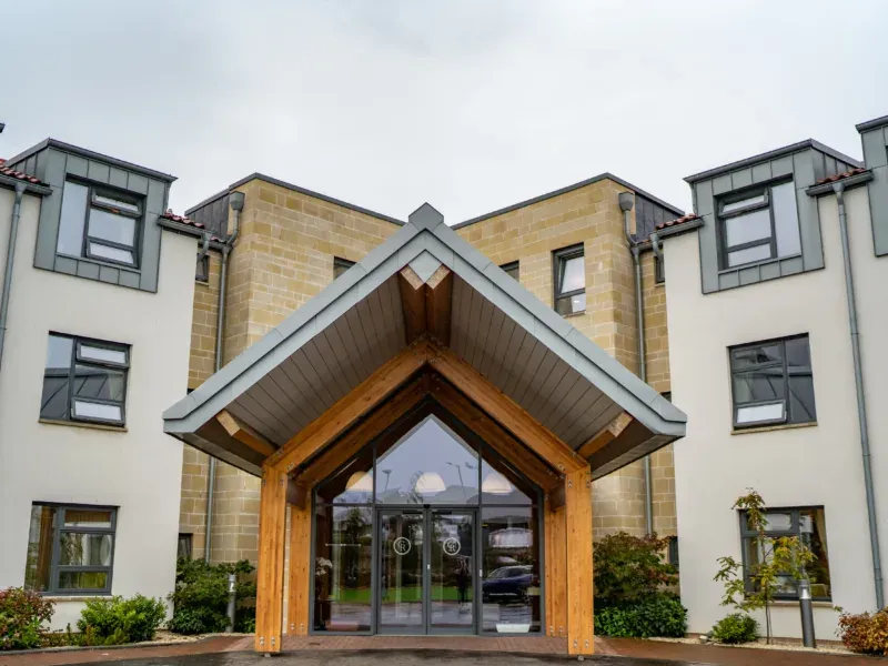 The entrance to Cramond Residence care home in Edinburgh